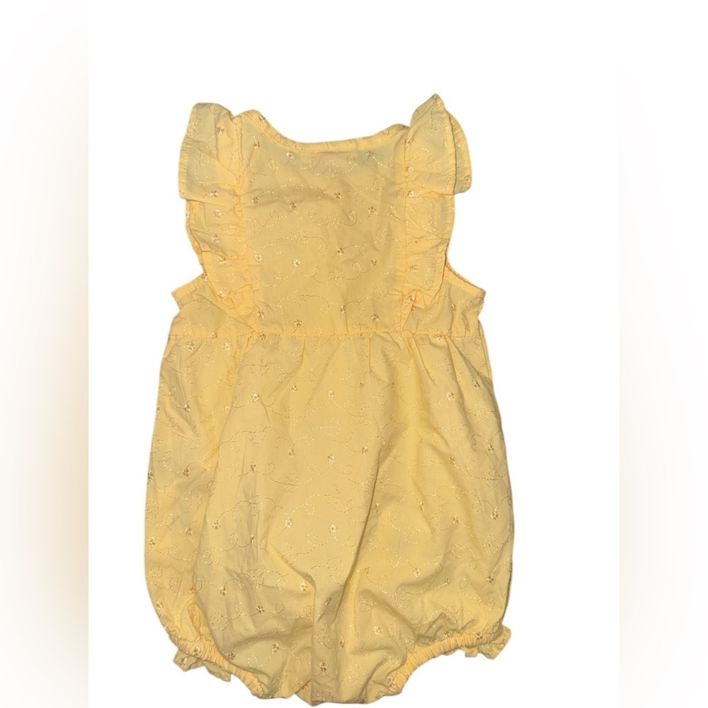 Penelope Mack Yellow Eyelet Bubble Romper - Picture 2 of 3